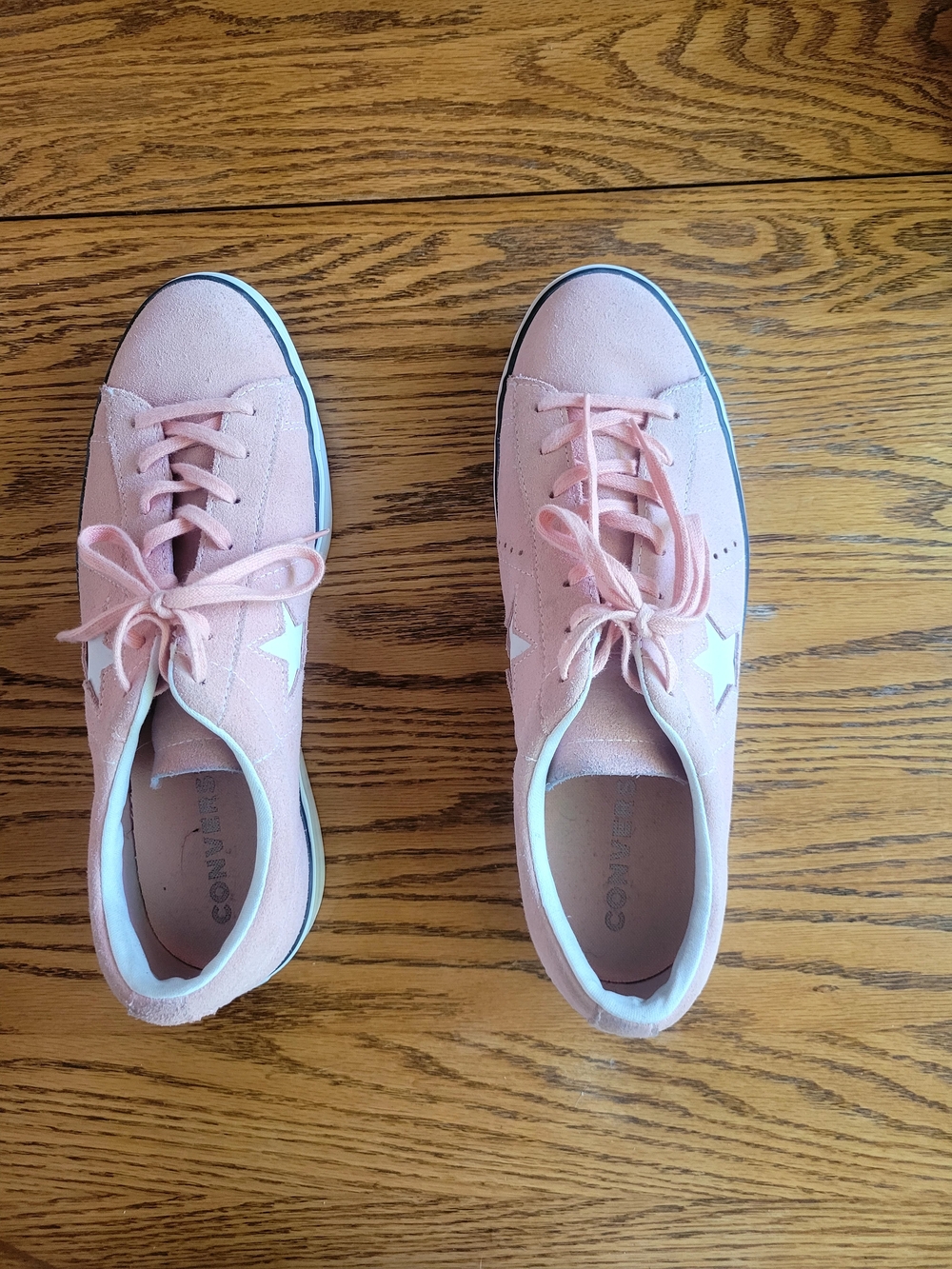 Converse Pink/Coral Suede One Star Lace-Up Sneakers